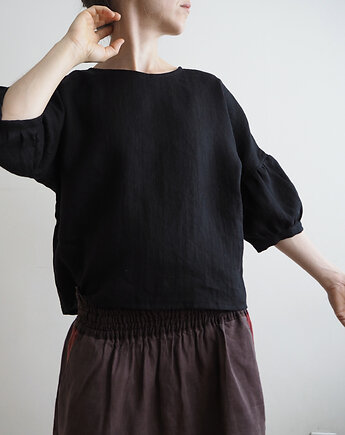 Bluzka "COSMOS" black, len 100%