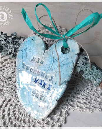 Ceramiczne serce z personalizacją na prezent, dedykacja, pamiątka