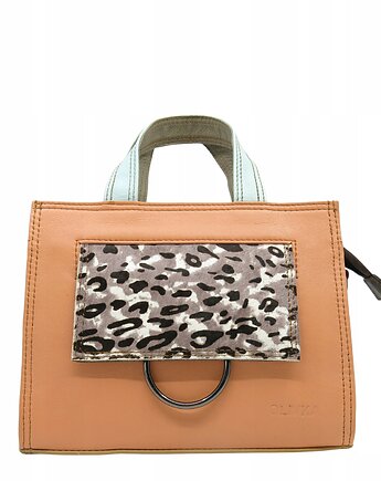 Torebka damska do ręki, skóra naturalna, regulowany pasek eko OLIVKA, Olivka Warsaw