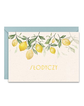 Kartka z cytrynami Słodyczy