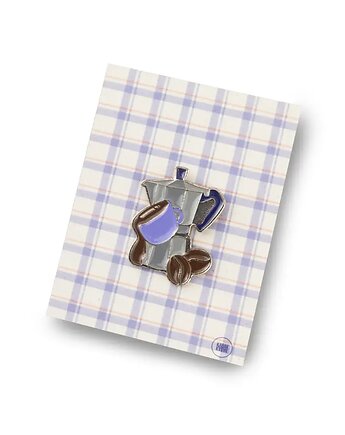 Kawa kawiarka Pin ręcznie malowany Kabak