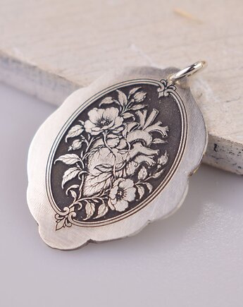 Serce - srebrny medalion