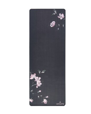 Mata do jogi z mikrofibry Magical Blossom granatowa