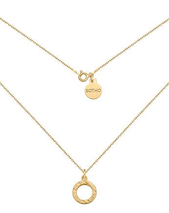 Złoty naszyjnik z chropowatym kółeczkiem, SOTHO
