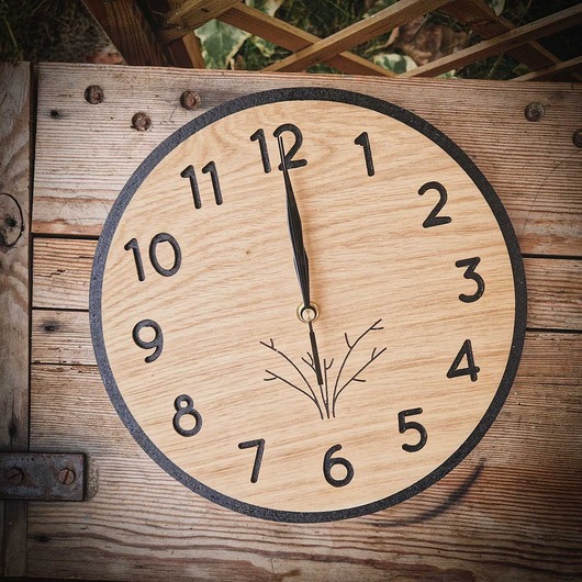 zegary Zegar ścienny klasyczny z drewna, czarny