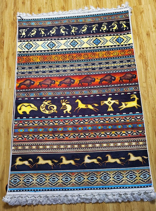 dywany Dywan orientalny ze wzorami etnicznymi i zwierzęcymi 120x180cm