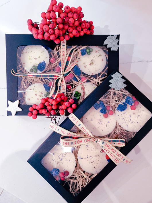 dekoracje świąteczne Świąteczne świece sojowe zapachowe - tealighty - 4 szt