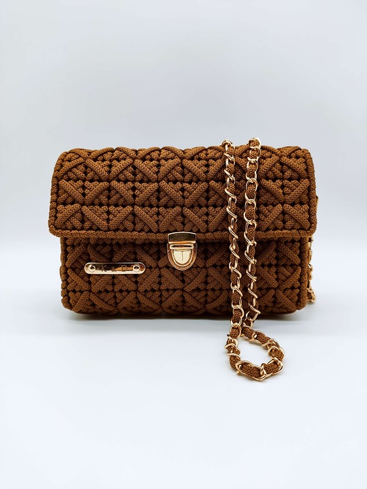 torebki do ręki Elegancka brązowa torebka