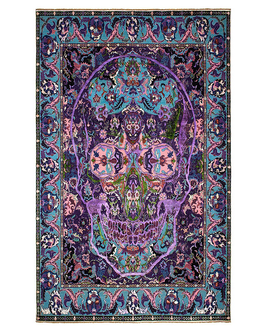 dywany Unikalny dywan orientalny z motywem czaszki 120x190 cm 