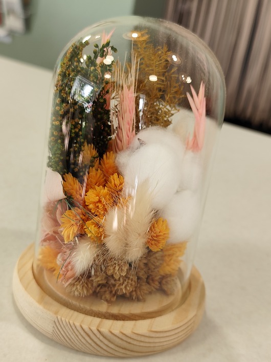 dodatki - różne Suszone kwiaty w szkle boho niebanalny prezent dla przyjaciółki na urodziny