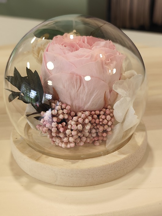 dodatki - różne Wieczna piwonia wieczny kwiat w szkle prezent na urodziny