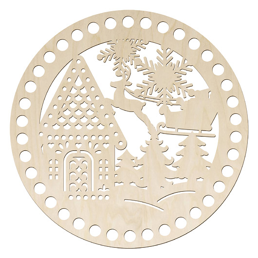 dekoracje świąteczne Drewniana Baza Okrągła 20 cm Dno do Koszyków Torebek Szydełkowanie Ręczne