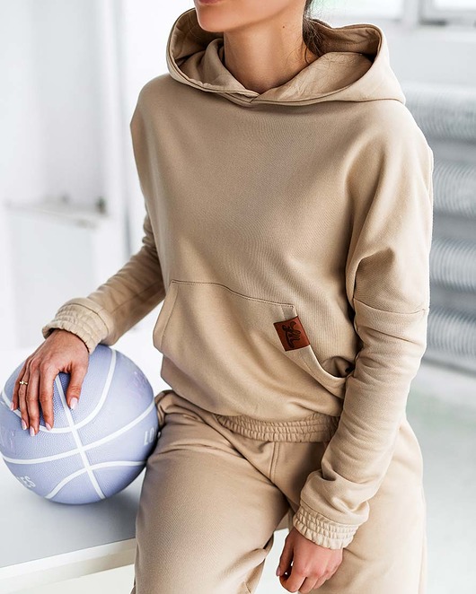 Bluza oversize dresowa nude Carmel