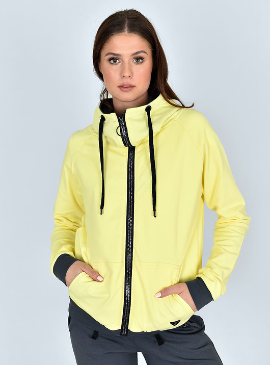 Bluza na zamek żółto/popielata Suzana
