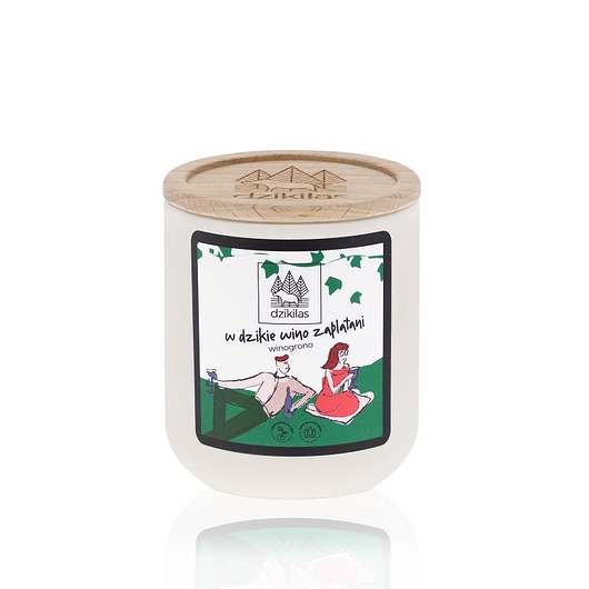 świece zapachowe W dzikie wino zaplątani L - duża świeca rzepakowa