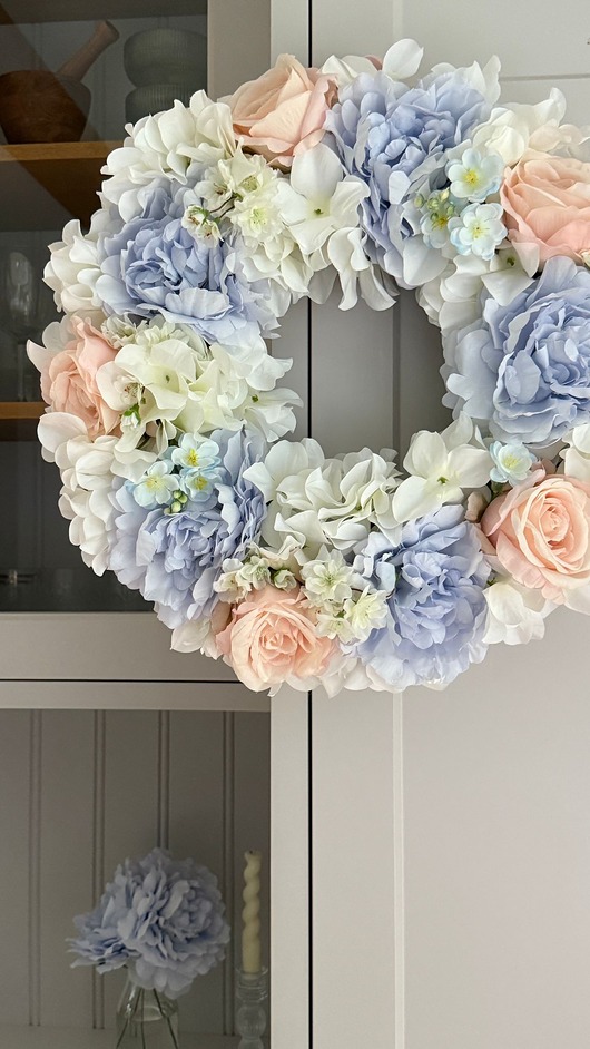 wianki SZTUCZNY Wianek BEZA na drzwi - ok.50cm