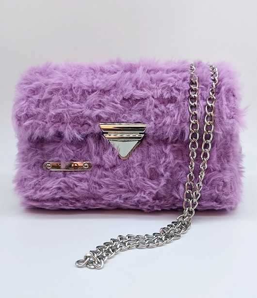 torebki do ręki Plush nr3 - torebka wykonana z pluszowej włóczki