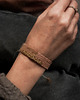 bransoletki - inne Tkana bransoletka handmade - herbaciany beż 1