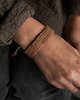 bransoletki - inne Tkana bransoletka handmade - herbaciany beż 6